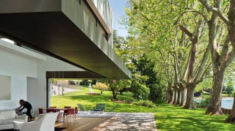 corner pocket door in a luxury modern new build home