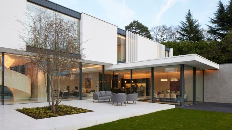 high thermal performance triple glazed slim framed sliding glass doors in scotland