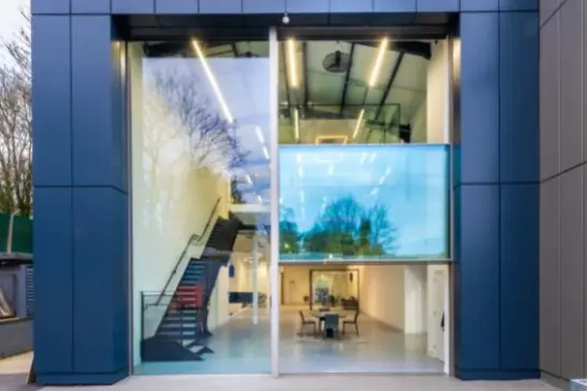 IQ Glass showroom motorized vertical sash windows