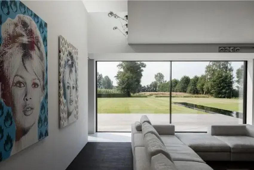 high security sliding glass door with pas24 certification in a contemporary house in the uk