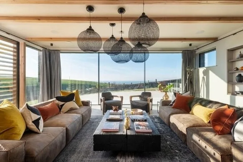 three-pane slim sliding door with marine grade aluminium framing