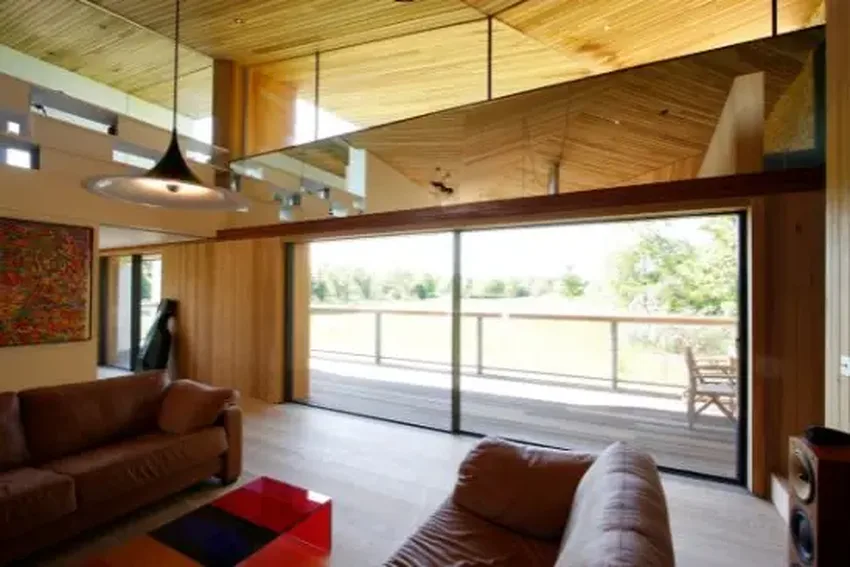 new build home in Rutland with large ultra slim sliding glass doors