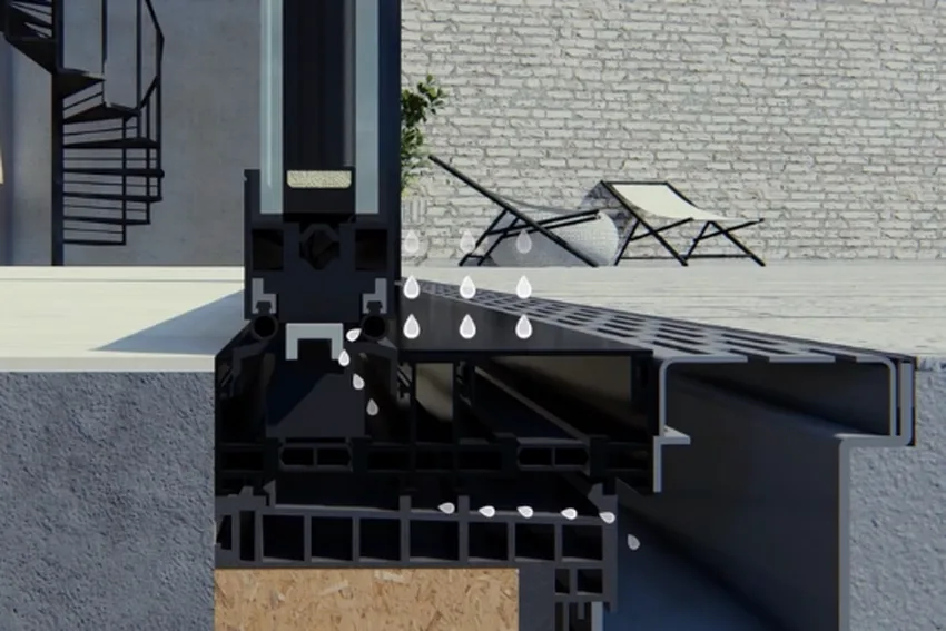 unique magnetic weather seal in the minimal windows pivot door