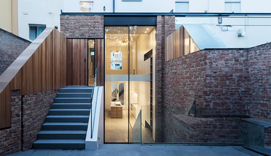 minimal windows - 6m tall doors - Portland Road