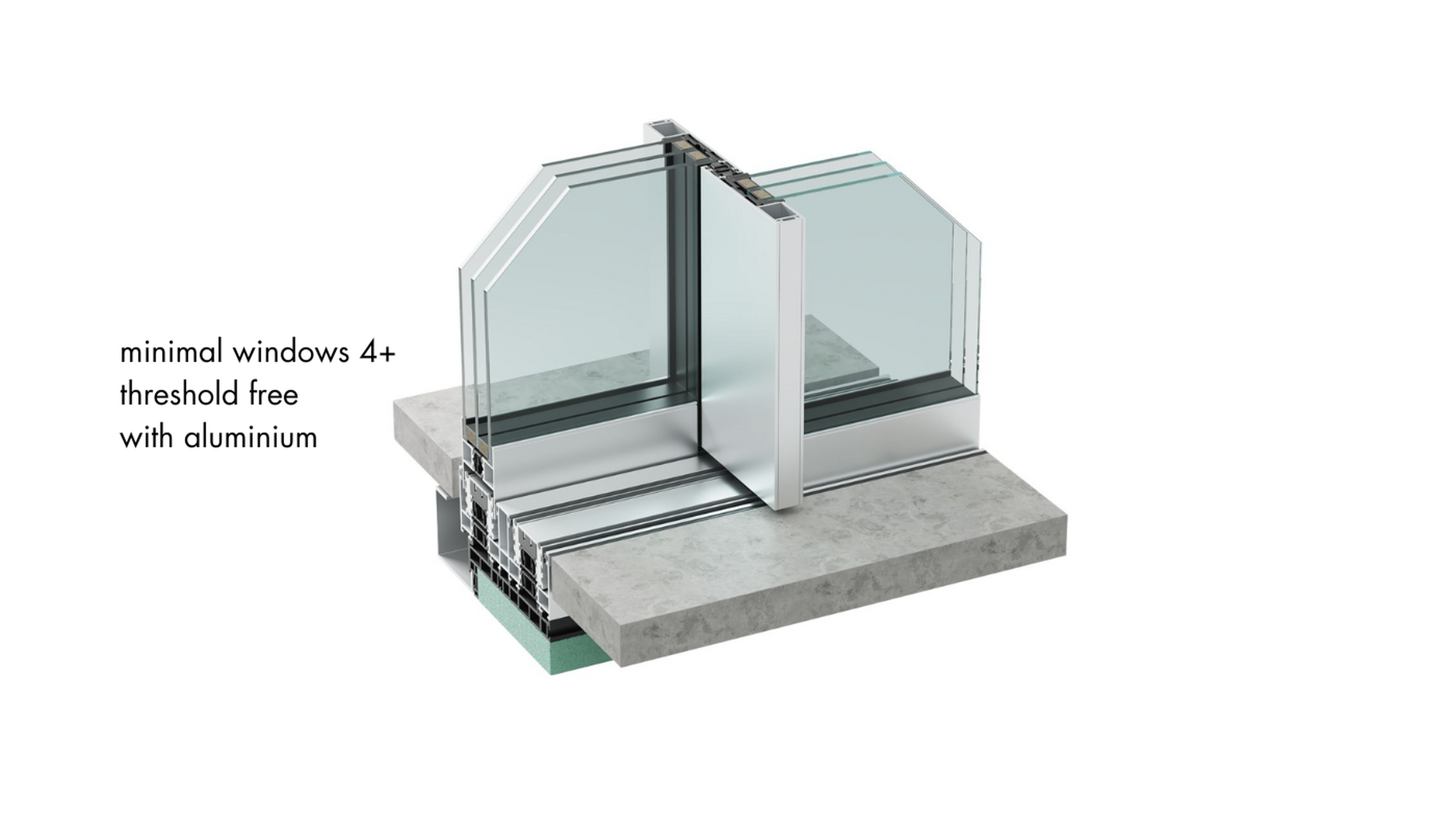 minimal windows base options, 4+ threshold free with aluminium