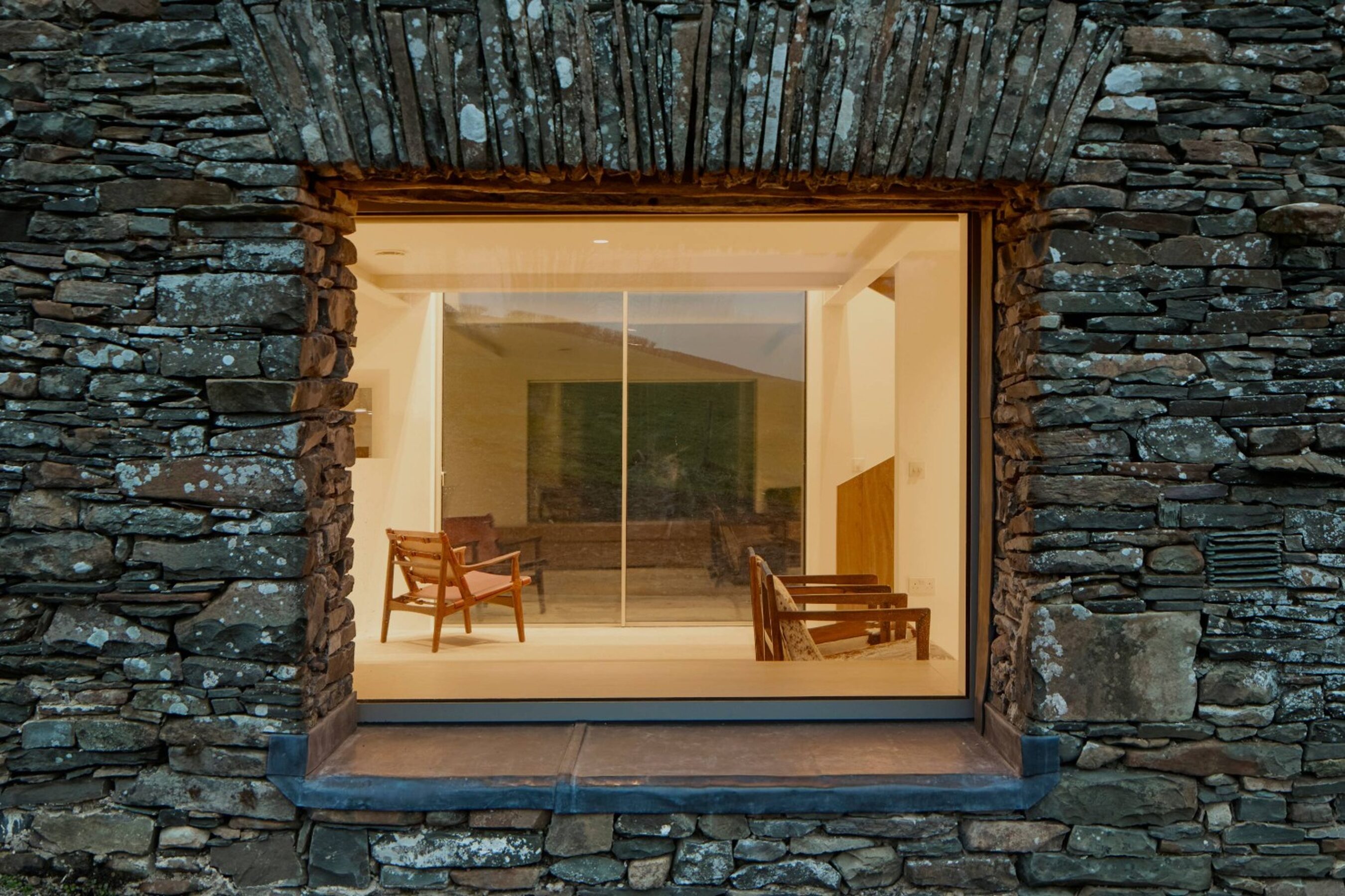 View Through to Triple Glazed Sliding Doors in Cumbria | Bank Barn