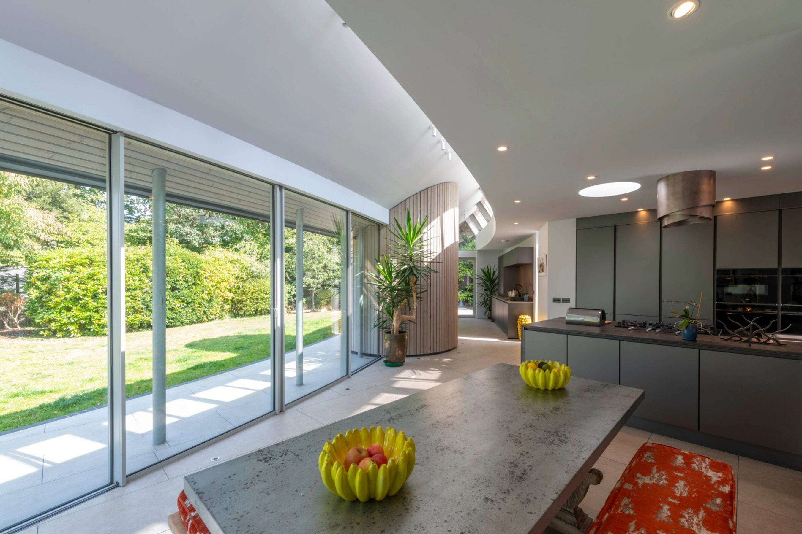 Internal View of Glenwood Curved Sliding Doors in Scotland