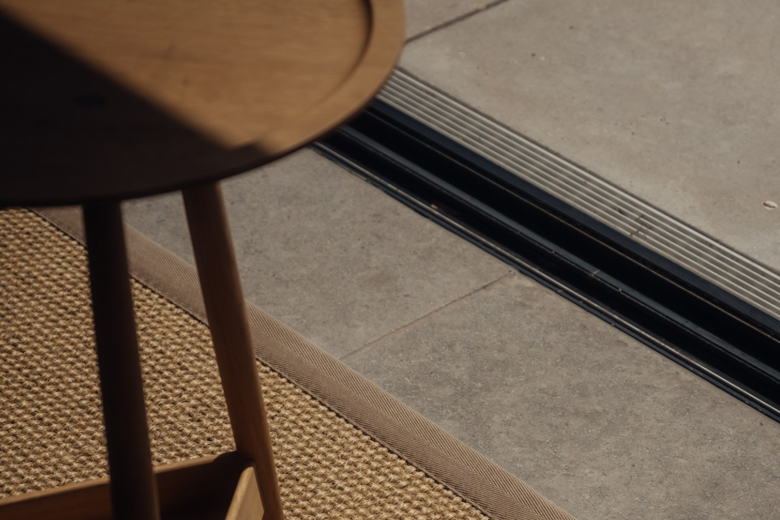 Threshold and drainage channel in Lower Mill Sliding Glass Doors in Wales
