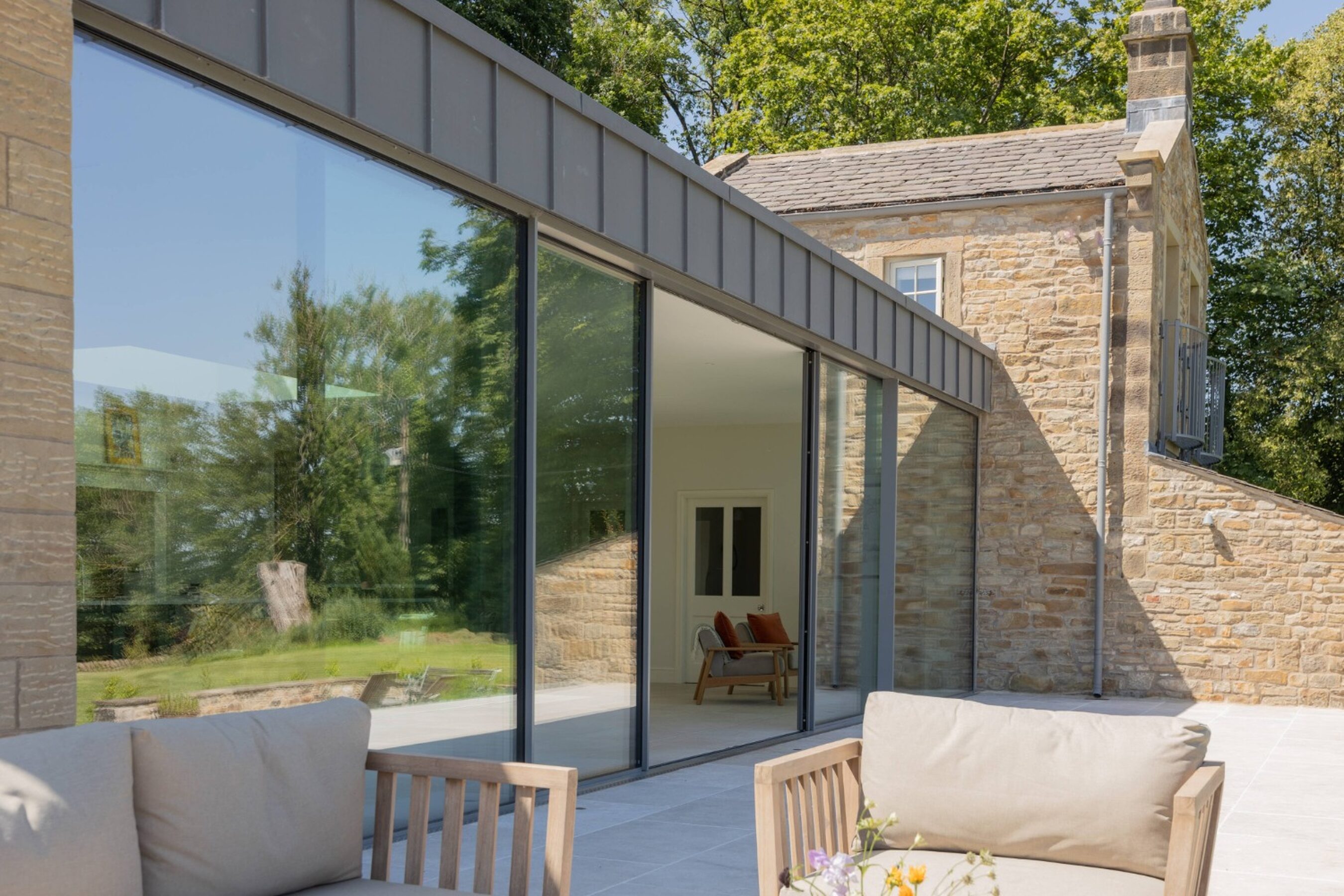 Bi-parting Triple Glazed Sliding Doors in Lancashire | Martin Top Farm