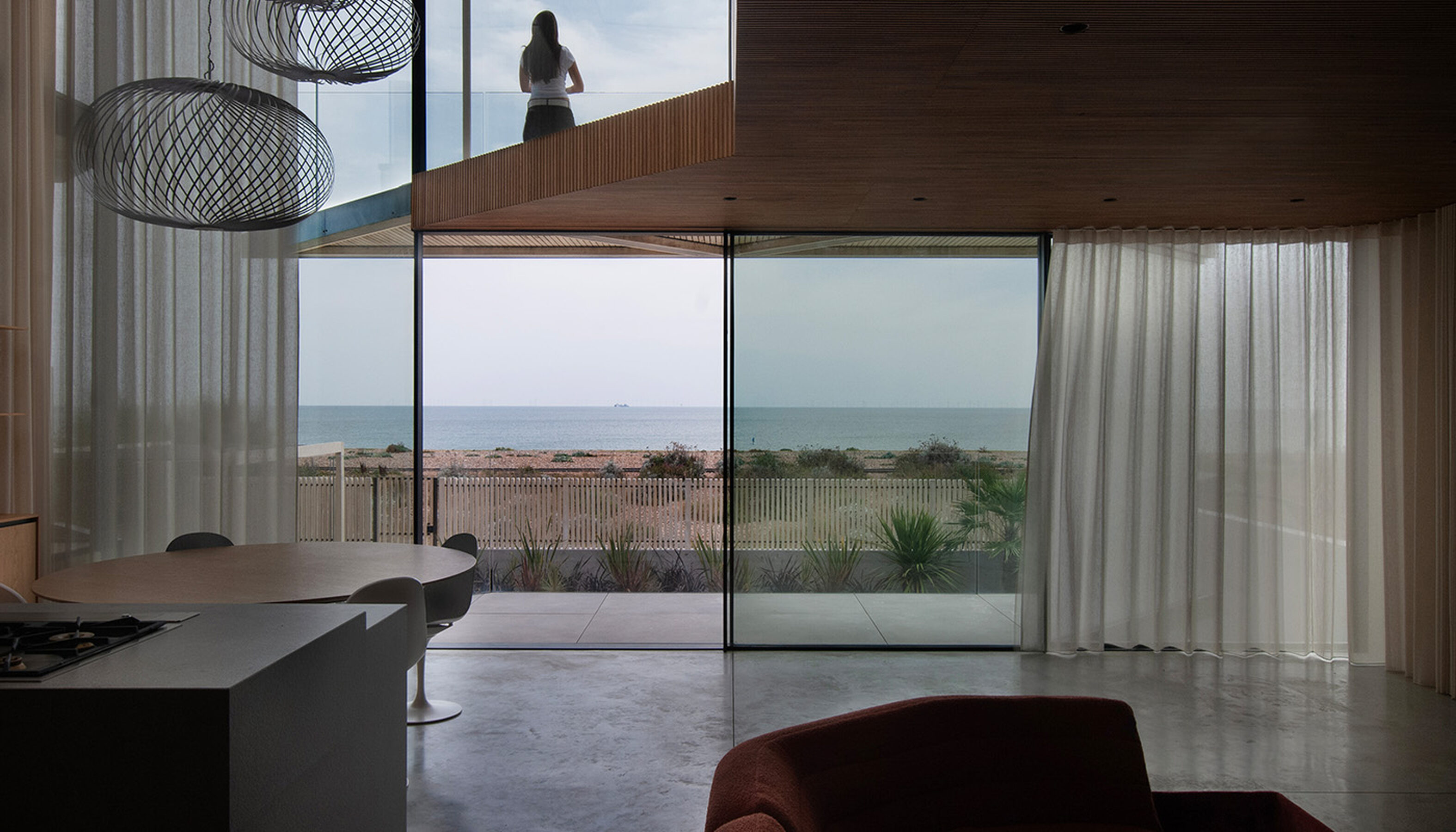 minimal windows - Beach house sliding doors - Shoreham Beach House