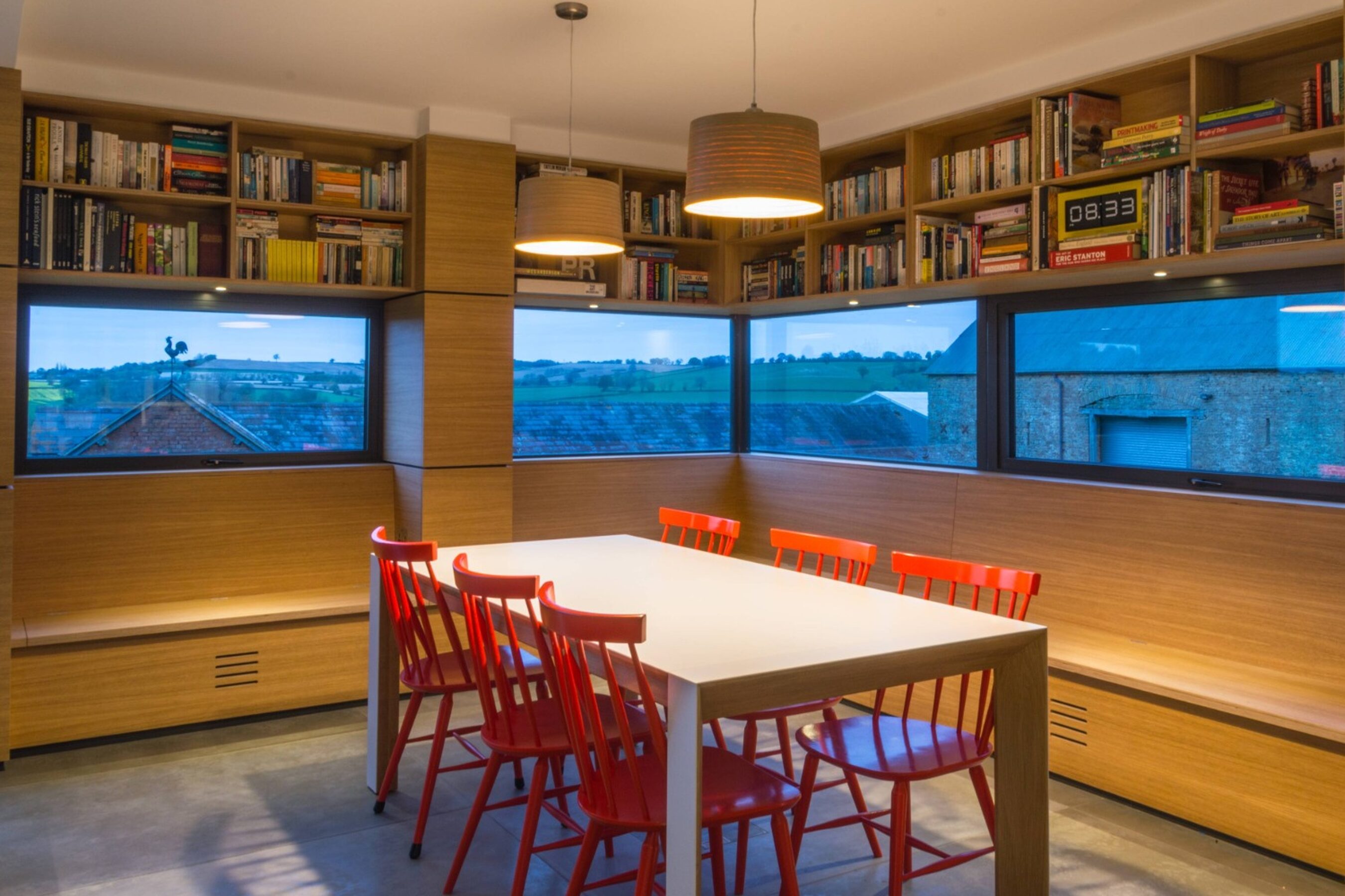Internal View of Farmhouse Extension | Open Corner Sliding Doors in Warwickshire
