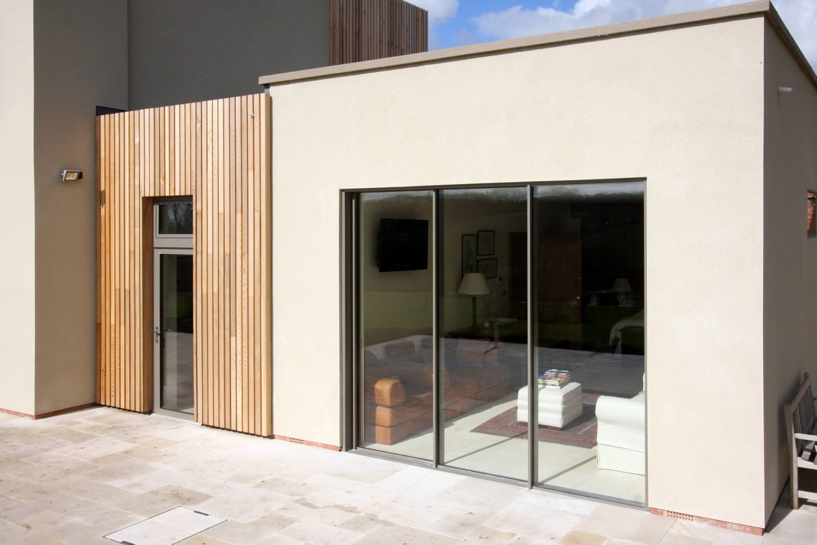 Contemporary Slim Sliding Doors in Warwickshire | Wall House