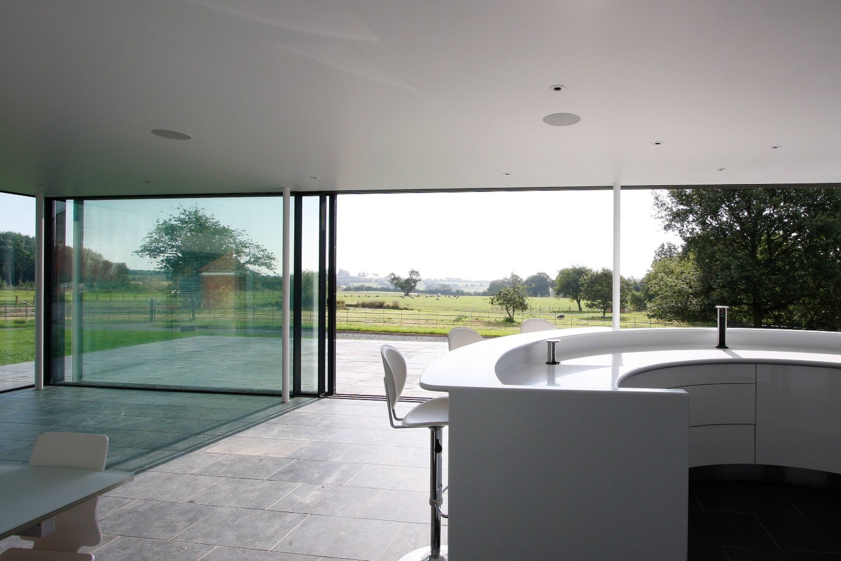 Countryside View Through Triple Glazed Sliding Doors in Worcestershire