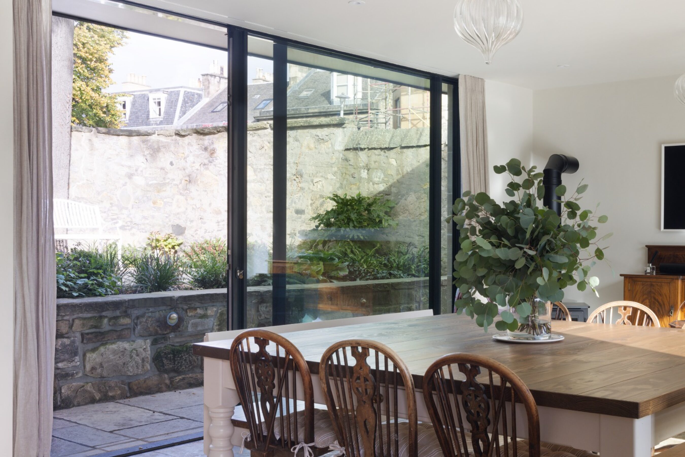 Two Pane Triple Glazed Sliding Doors in Scotland | Edinburgh Georgian Villa